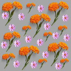 Digital pattern flowers design for fabric and paper print
