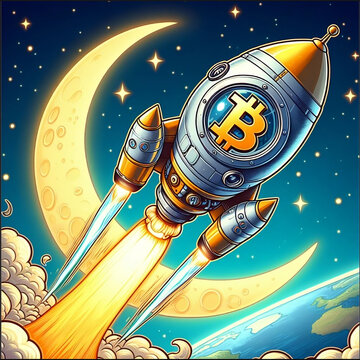Bitcoin to the moon. Btc to the moon.
