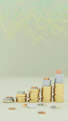 invest money and coins graphic 