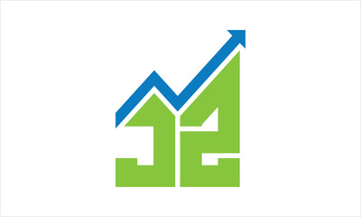 JZ financial logo design vector template.