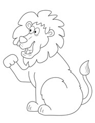 lion cartoon coloring picture. you can print it on standard 8.5x11 inch paper