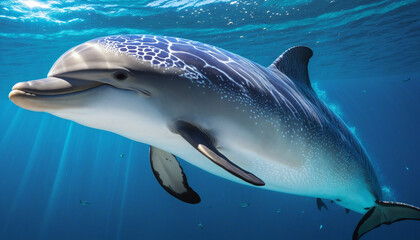Fototapeta premium a dolphin underwater