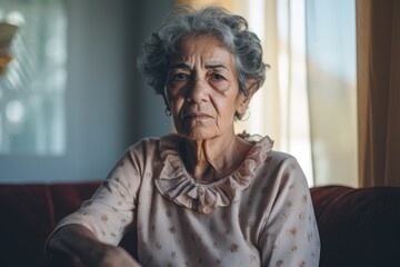 Fototapeta na wymiar Portrait of a senior woman in nursing home