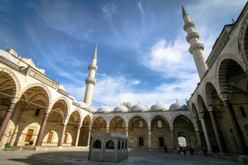 Fototapeta na wymiar Views from the Süleymaniye Mosque in the city of Istanbul, Turkey