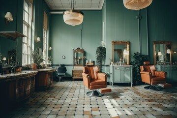 Interior of a empty beauty salon