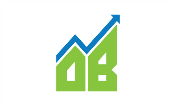 OB financial logo design vector template.