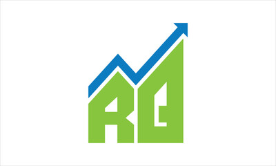 RQ financial logo design vector template.