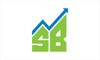 SB financial logo design vector template.