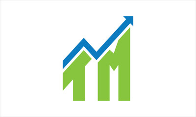 TM financial logo design vector template.