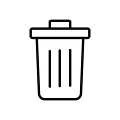 trash icon vector template design flat and simple