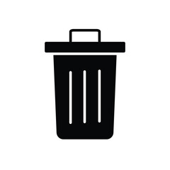 trash icon vector template design flat and simple