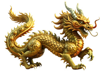 Fototapeta na wymiar traditional Chinese golden dragon