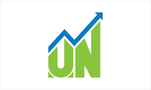 UN financial logo design vector template.