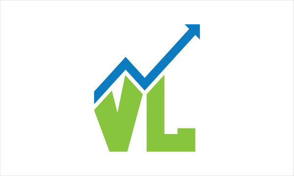 VL financial logo design vector template.