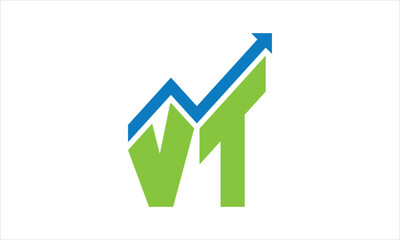 VT financial logo design vector template.