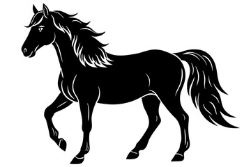 Obraz na płótnie Canvas morgan horse silhouette vector illustration