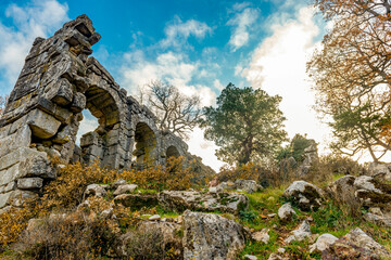 Termessos ancient city the amphitheatre. Termessos is one of Antalya -Turkey's most outstanding...