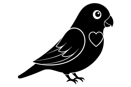 recommend clip art: lovebird silhouette vector illustration