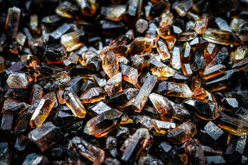 Smoky quartz as a background. 