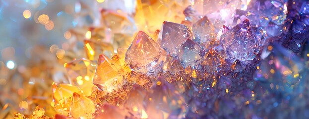 a colorful abstract background with many different shapes and sizes of diamonds on it - obrazy, fototapety, plakaty