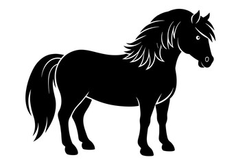 icelandic horse silhouette vector illustration
