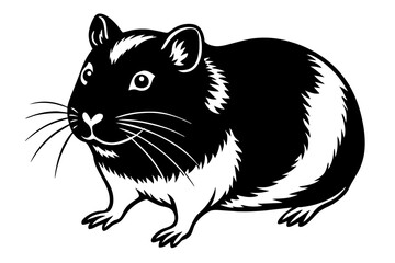 hamster silhouette vector illustration