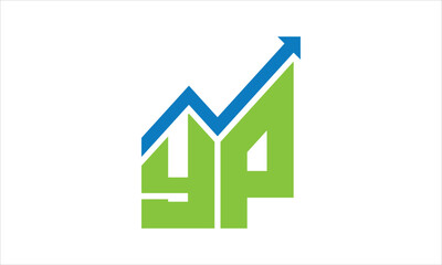 YP financial logo design vector template.