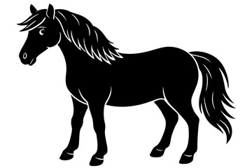 Obraz na płótnie Canvas haflinger horse silhouette vector illustration