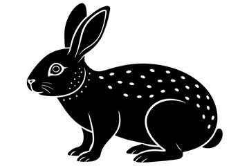 Fototapeta na wymiar english spot rabbit silhouette vector illustration