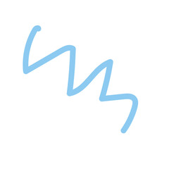 Blue lines squiggly decoration 