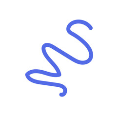 Blue lines squiggly decoration 