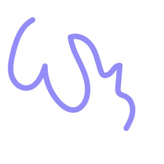 Blue lines squiggly decoration 