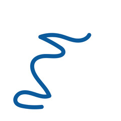 Blue lines squiggly decoration 