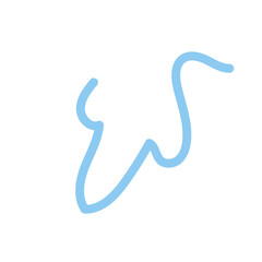 Blue lines squiggly decoration 