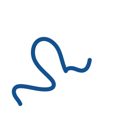 Blue lines squiggly decoration 