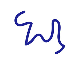 Blue lines squiggly decoration 