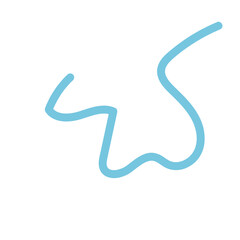 Obraz premium Blue lines squiggly decoration 