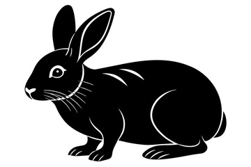 dutch rabbit silhouette vector illustration