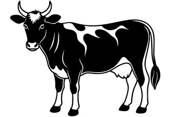 cow silhouette vector illustration