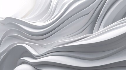 white geometric waves background
