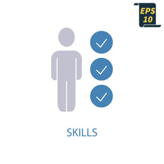 skills icons  symbol vector elements for infographic web