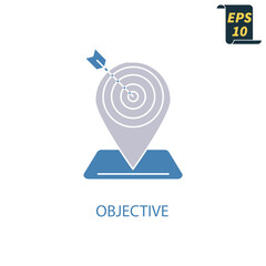 objective icons  symbol vector elements for infographic web