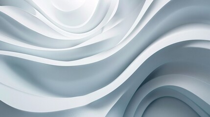 white geometric waves background