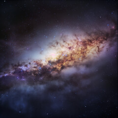 Fototapeta na wymiar Majestic Deep Space Galaxy - Cosmic Beauty of the Universe