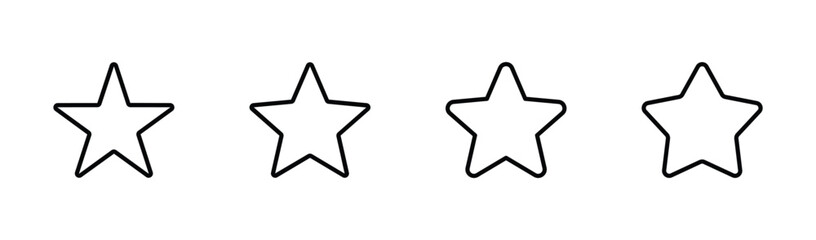 star icon set vector