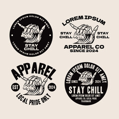 set of summer badges design, editable text badges, retro badges collections