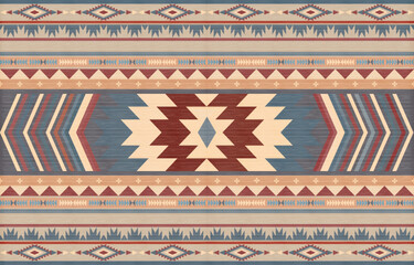 Aztec pattern colorful tribal Navajo seamless pattern. aztec abstract geometric art print. ethnic hipster backdrop. Wallpaper, cloth design, fabric, paper, wrapping, textile.pattern aztec navajo - obrazy, fototapety, plakaty