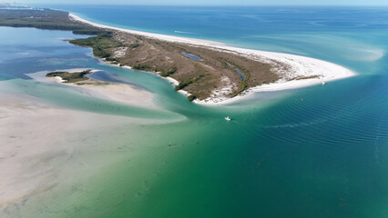 Drone photos of Caladesi Island, Tampa Bay, Florida