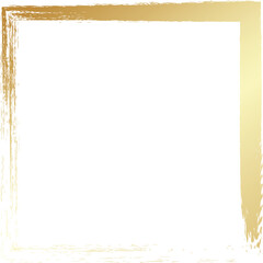 Grunge square golden frame. Luxury element