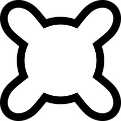 Star geometric shapes. Element bold line